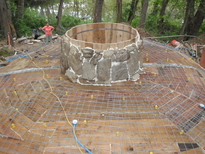 hobbit house construction formwork concrete dome 