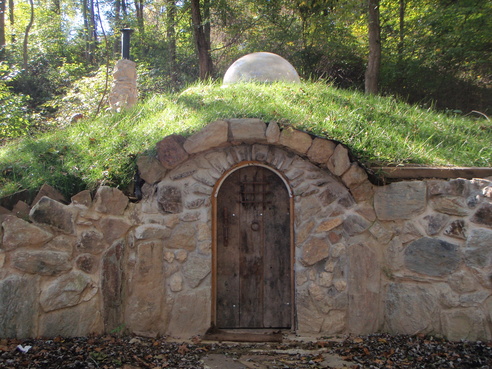 hobbit house, construction, concrete, foundation